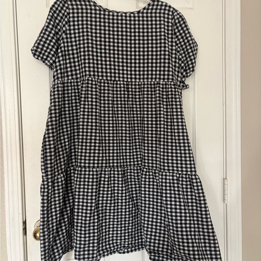 SHEIN Gingham Midi Dress